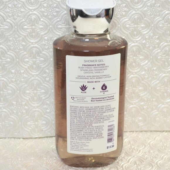 Bath And Body Works 2  Bottles New Shower Gel Winterberry Fresh Cut Lilacs 10oz - Picture 3 of 5